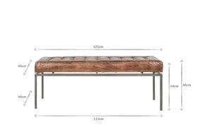 Nasan Leather Upholstered Bench