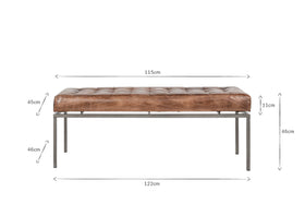 Nasan Leather Upholstered Bench