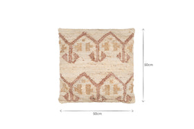 Nuvali Cotton & Jute Cushion Cover - Rust