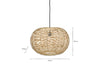 Noko Wicker Round Pendant - Natural - Small