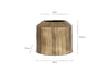 Nabara Cast Aluminium Planter - Antique Brass