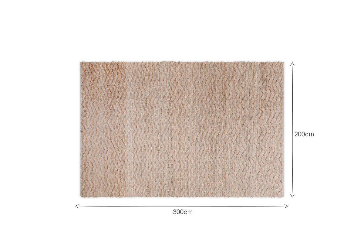 Nabami Chevron Jute Rug - Natural