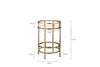 Nakuru Iron & Glass Drinks Table - Brass
