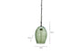 Otoro Recycled Glass Pendant - Green - Small Oval