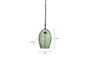 Otoro Recycled Glass Pendant - Green - Small Oval