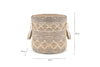 Padla Cotton & Jute Laundry Basket - Black & Natural