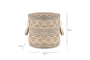 Padla Cotton & Jute Laundry Basket - Black & Natural