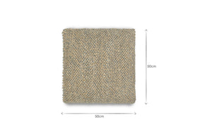 Paduna Jute & Cotton Cushion Cover - Soft Blue & Brown