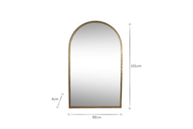 Murwara Full Length Arched Mirror - Antique Brass