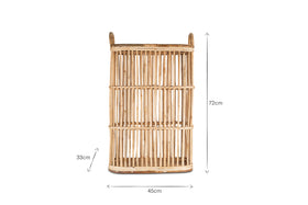 Rammi Rattan Tall Laundry Basket - Natural
