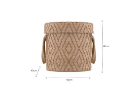 Renu Jute Laundry Basket - Rust & Natural
