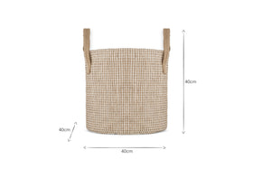 Rohia Basket - Natural & Cream