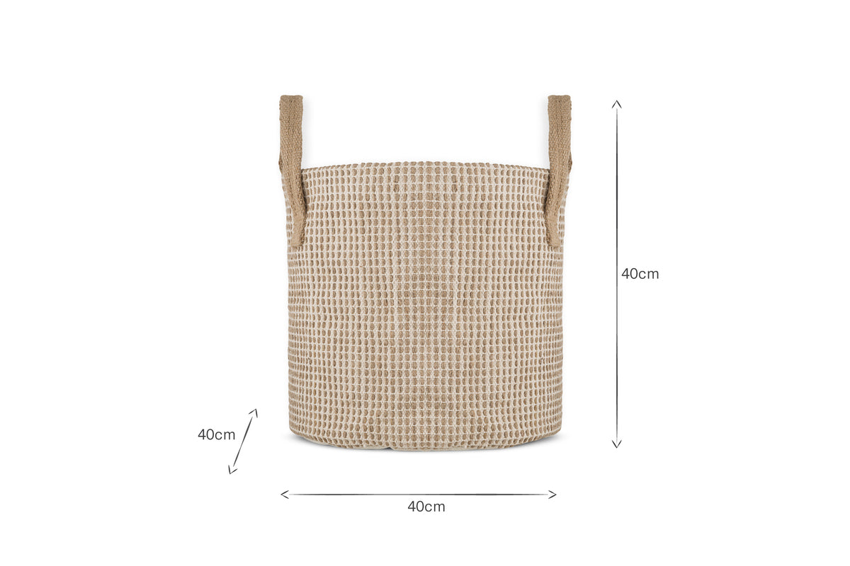 Rohia Basket - Natural & Cream
