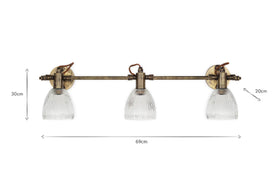 Rarni Ceiling Spotlight Bar - Antique Brass