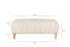 Sanja Stripe Upholstered Ottoman - Off White