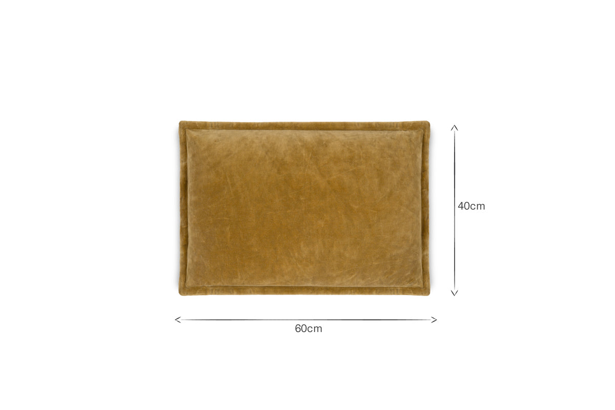 Sela Velvet Cushion Cover - Ochre
