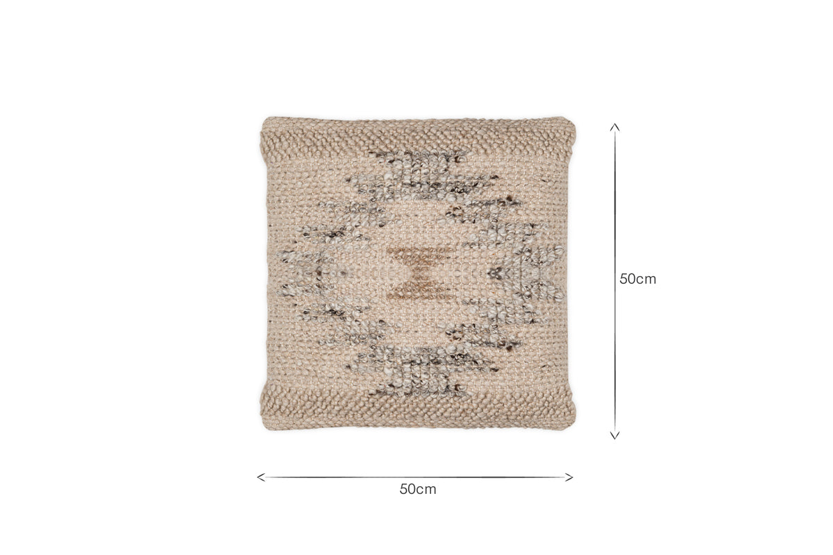 Tendai Cotton & Wool Cushion Cover - Natural