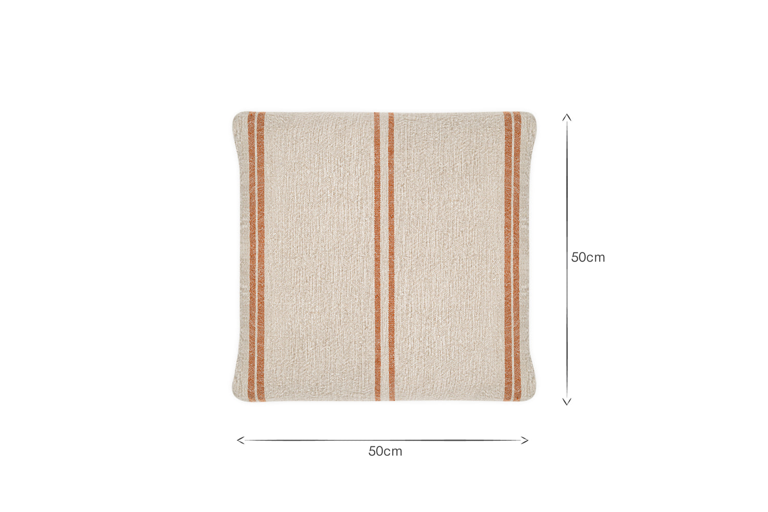 Tajana Linen Stripe Cushion Cover - Rust