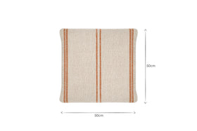 Tajana Linen Stripe Cushion Cover - Rust