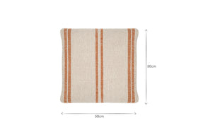 Tajana Linen Stripe Cushion Cover - Rust