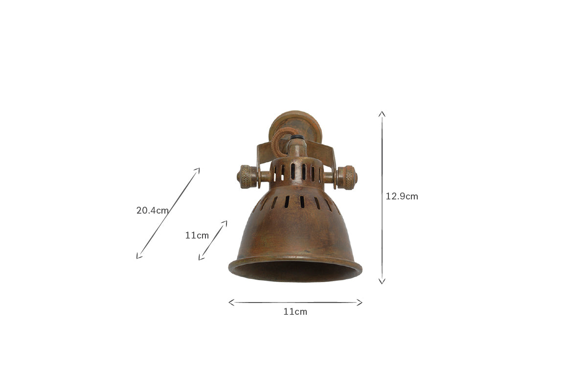 Tubu Brass Spot Light - Antique Brass