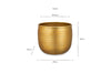 Tembesi Etched Planter - Antique Brass