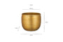Tembesi Etched Planter - Antique Brass