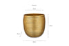 Tembesi Etched Planter - Antique Brass