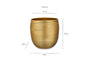 Tembesi Etched Planter - Antique Brass