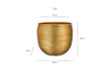 Tembesi Etched Planter - Antique Brass