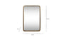 Ungura Rounded Mirror - Antique Brass - Large