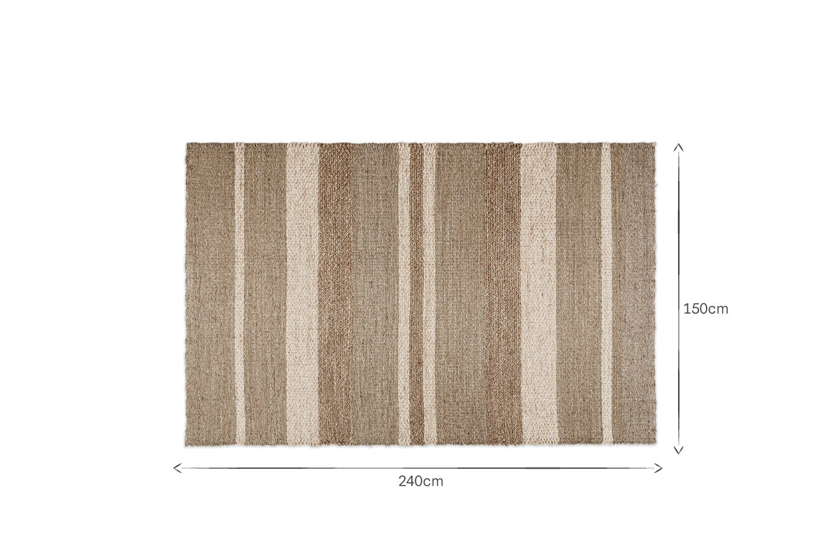 Udaipur Seagrass, Water Hyacinth And Corn Husk Leaf Rug