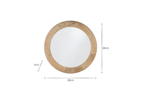 Vivan Grooved Wood Mirror - Natural