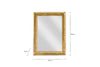 Yadur Rectangular Mirror - Antique Brass - Small