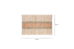 Zairya Jute & Cotton Cushion Cover - Natural & Rust