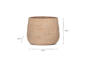 Zadie Terracotta Planter - Natural - Large