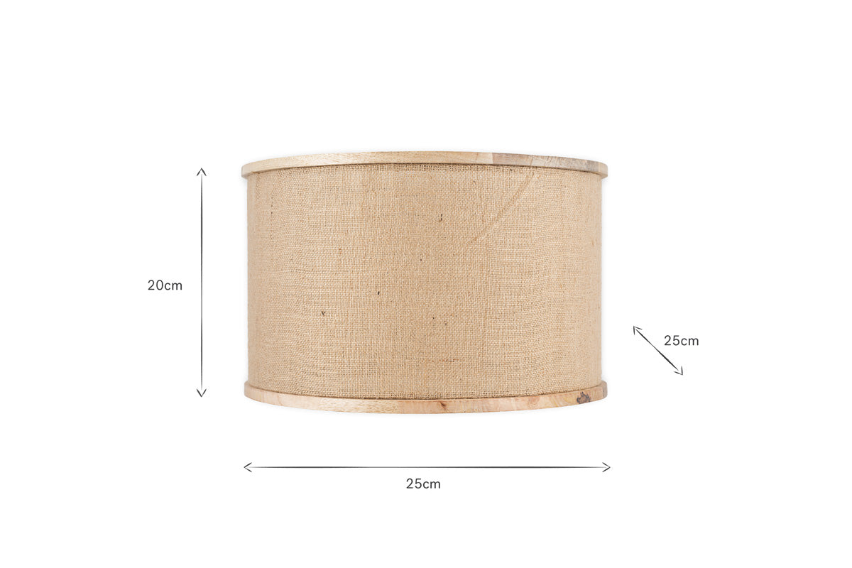 Darat Mango Wood & Jute Lampshade - Natural-Trade nkuku