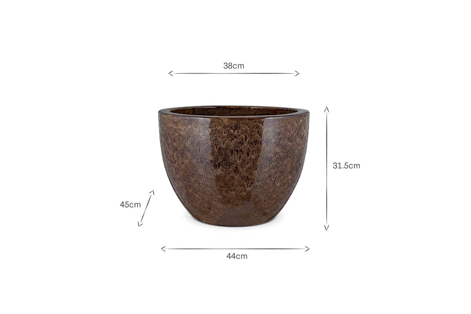 Dunai Terracotta Planter - Brown