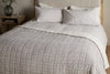Dipti Cotton & Linen Block Print Bed Quilt - Charcoal