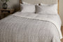Dipti Cotton & Linen Block Print Bed Quilt - Charcoal