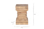 Disha Carved Mango Wood Side Table - Natural