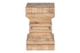 Disha Carved Mango Wood Side Table - Natural