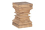 Disha Carved Mango Wood Side Table - Natural