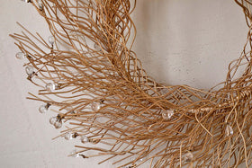 Danvi Glass Drop Wreath - Brass & Clear