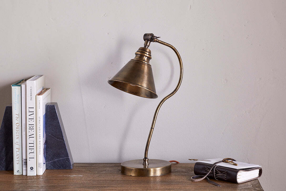 Damba Desk Lamp - Antique Brass