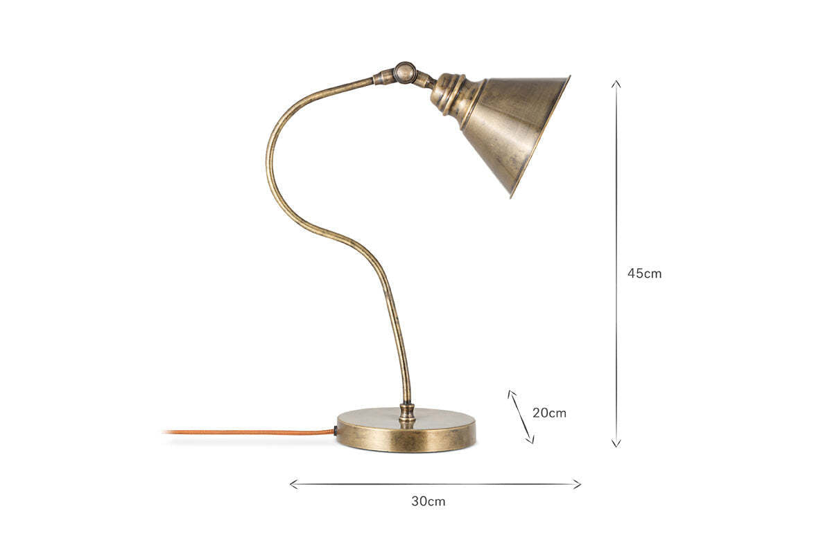 Damba Desk Lamp - Antique Brass