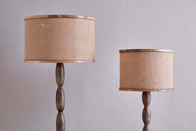 Darat Mango Wood & Jute Lampshade - Natural