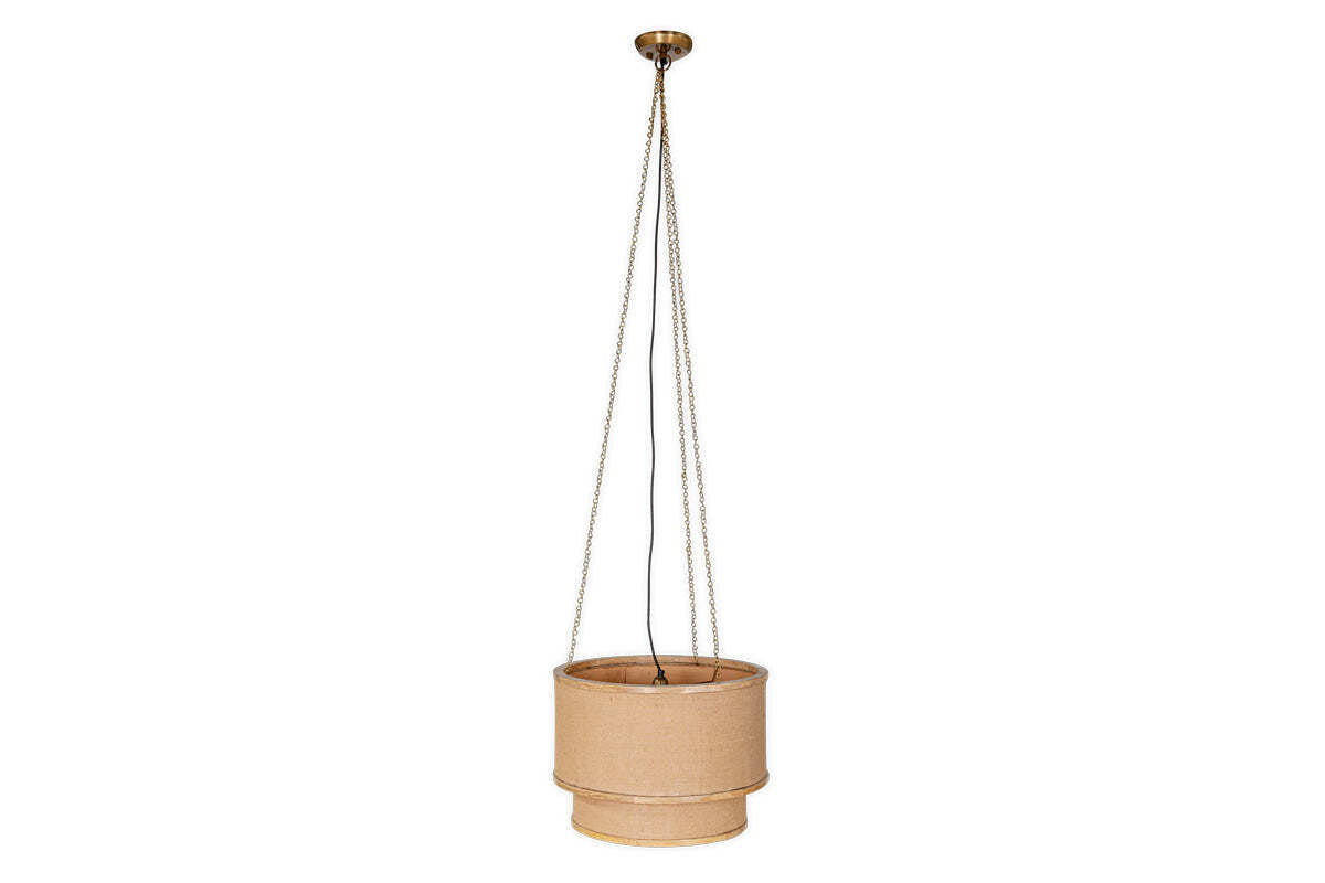 Darat Mango Wood & Jute Pendant - Natural
