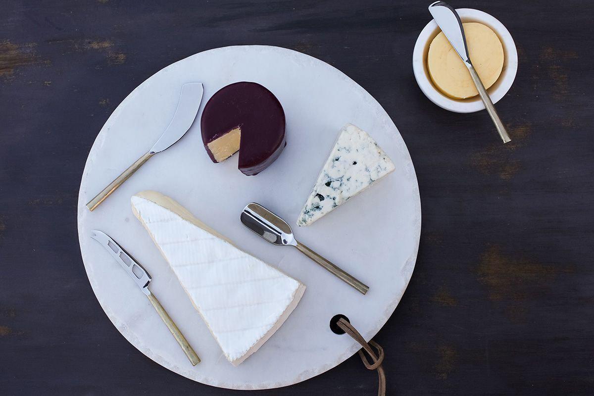 Darsa Cheese Knife Set - Brushed Gold (Set of 4)