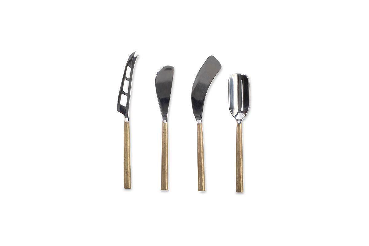 Darsa Cheese Knife Set - Brushed Gold (Set of 4)